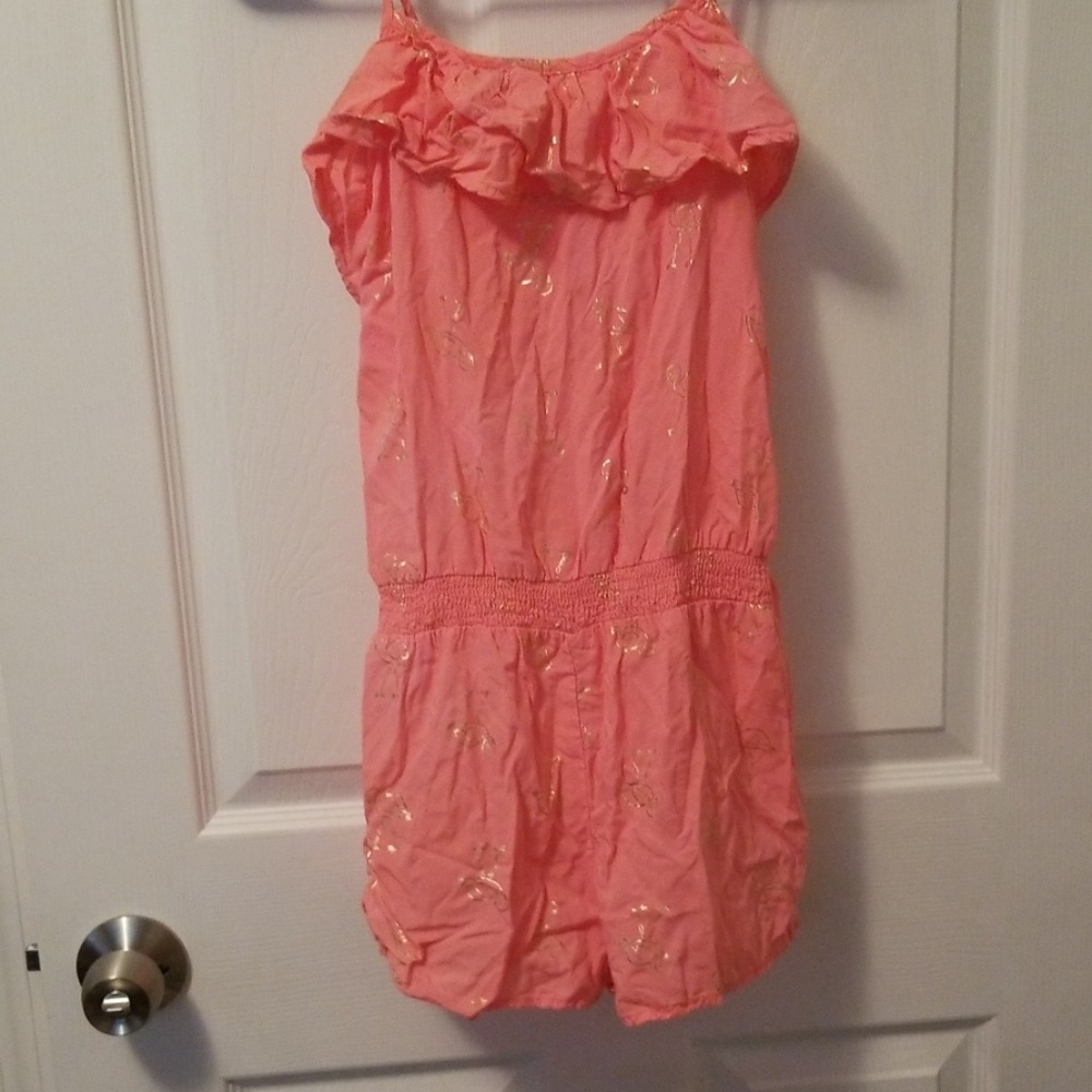 Girls flamingo romper